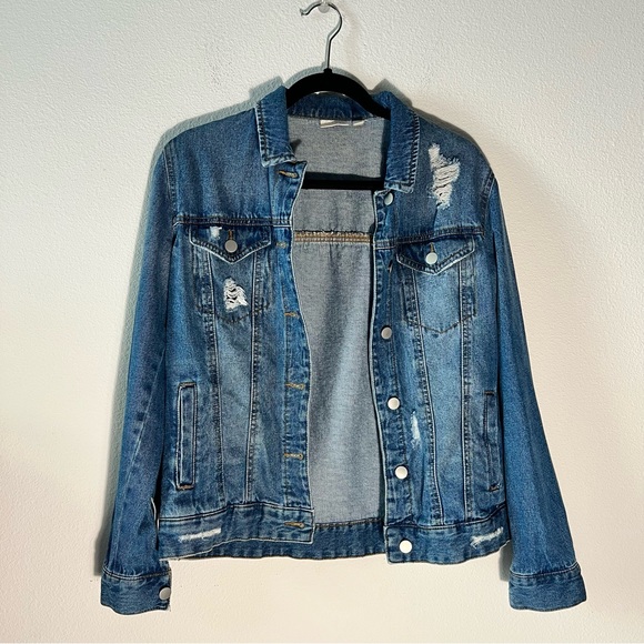 BP Distressed Denim Jacket - Picture 1 of 5